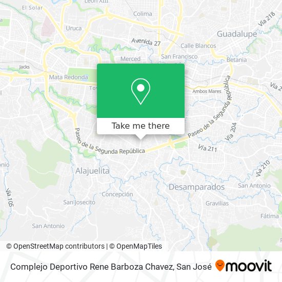 Mapa de Complejo Deportivo Rene Barboza Chavez