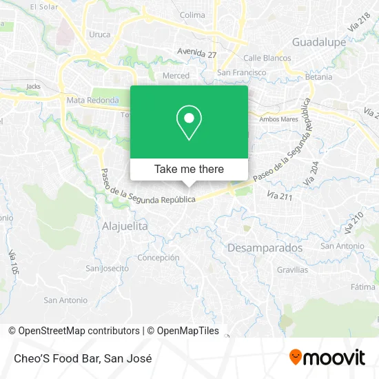 Mapa de Cheo’S Food Bar