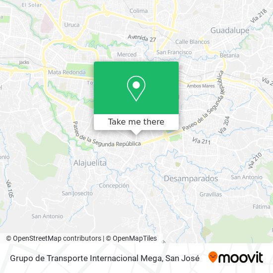 Grupo de Transporte Internacional Mega map