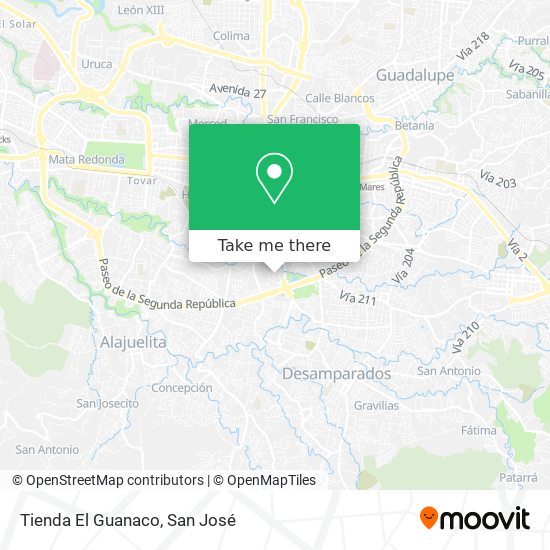 Tienda El Guanaco map