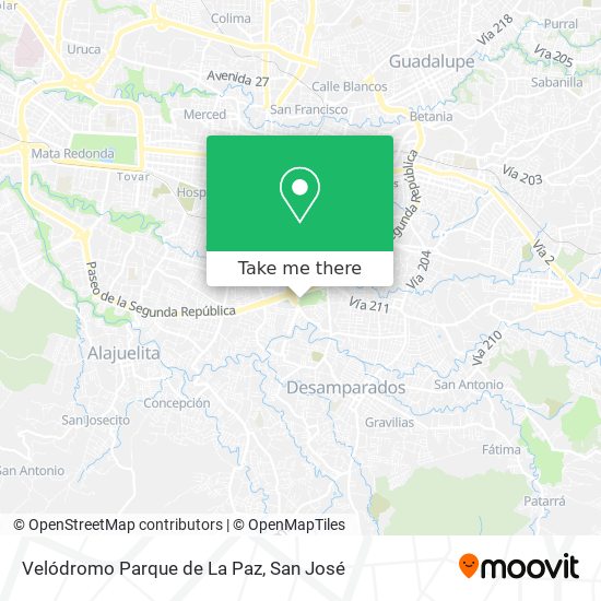Velódromo Parque de La Paz map