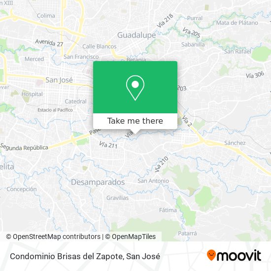 Condominio Brisas del Zapote map