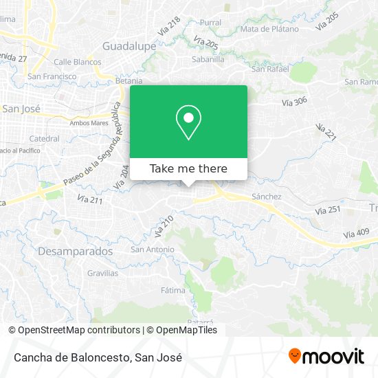 Cancha de Baloncesto map