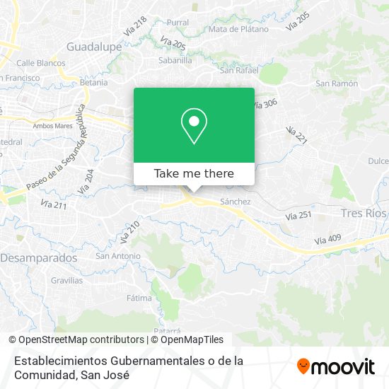 Establecimientos Gubernamentales o de la Comunidad map