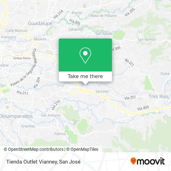 Tienda Outlet Vianney map
