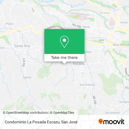 Mapa de Condominio La Posada Escazu