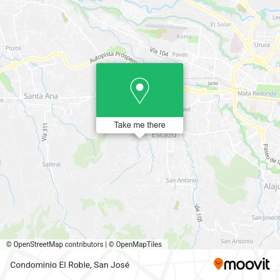 Mapa de Condominio El Roble