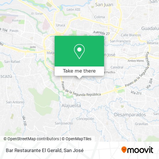 Bar Restaurante El Gerald map