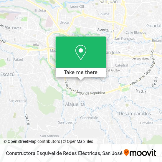 Mapa de Constructora Esquivel de Redes Eléctricas