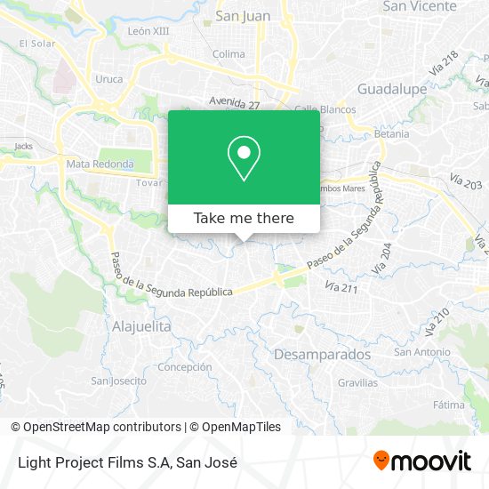 Mapa de Light Project Films S.A