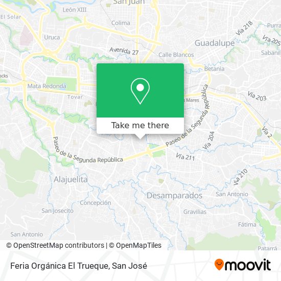 Mapa de Feria Orgánica El Trueque