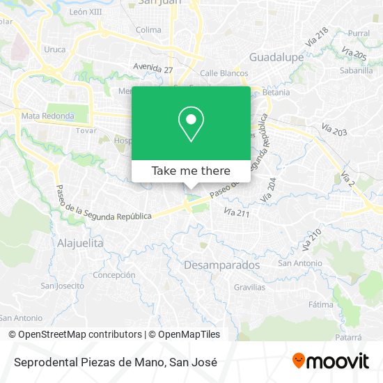 Seprodental Piezas de Mano map