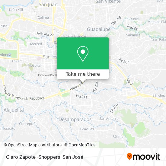 Claro Zapote -Shoppers map
