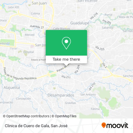 Clinica de Cuero de Gala map