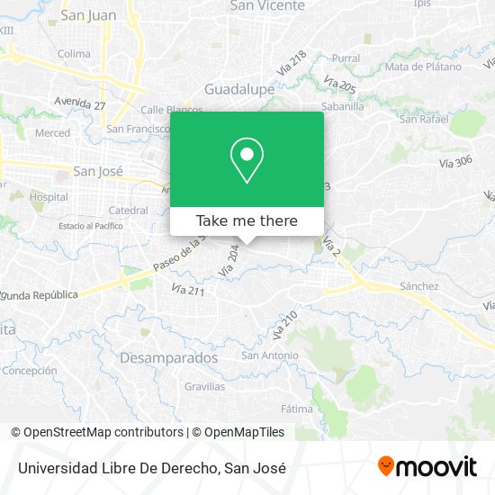 Universidad Libre De Derecho map