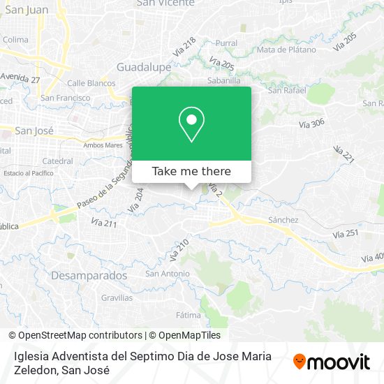 Iglesia Adventista del Septimo Dia de Jose Maria Zeledon map