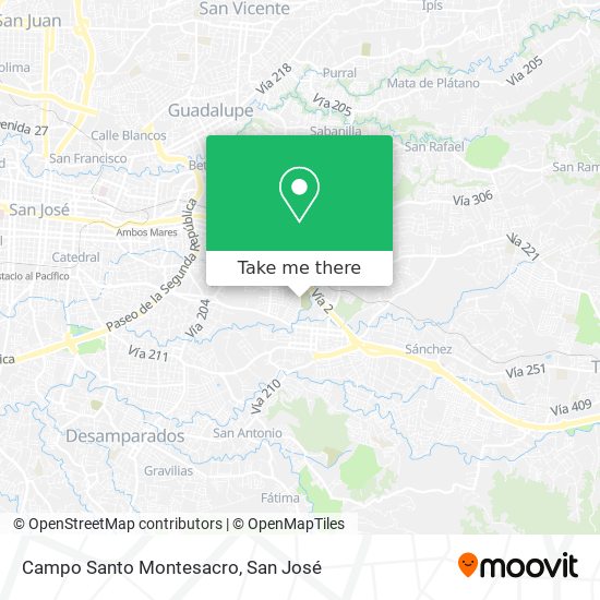 Campo Santo Montesacro map