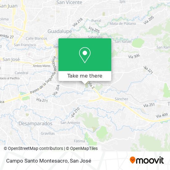 Mapa de Campo Santo Montesacro