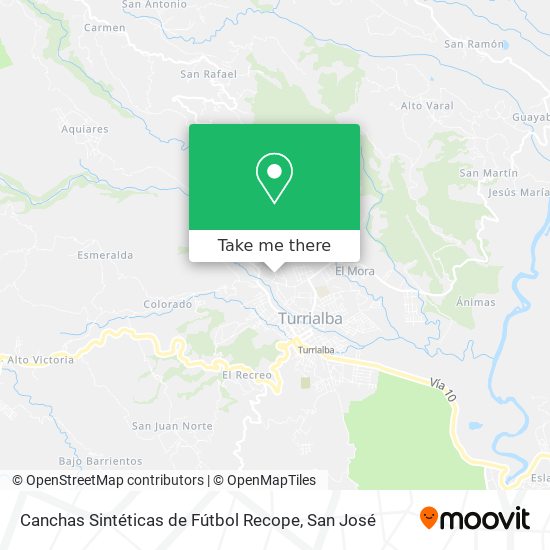 Canchas Sintéticas de Fútbol Recope map