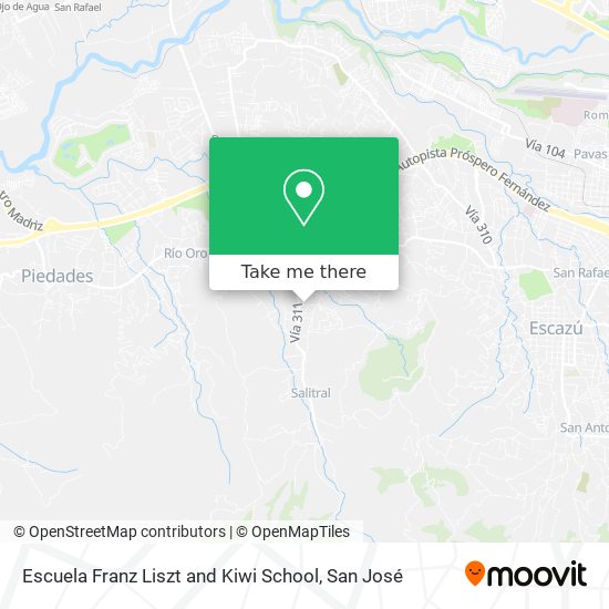 Escuela Franz Liszt and Kiwi School map