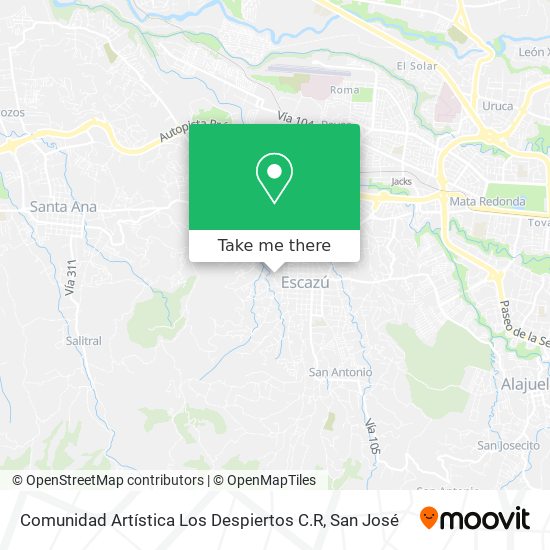 Comunidad Artística Los Despiertos C.R map