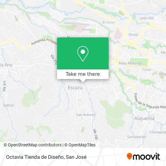 Mapa de Octavia Tienda de Diseño