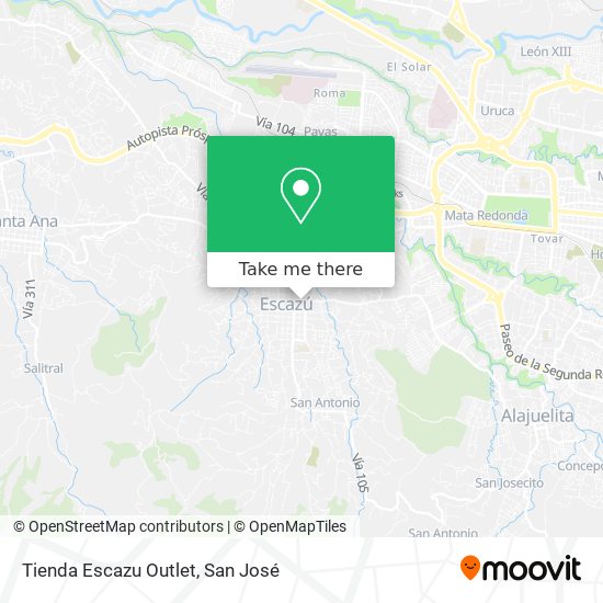 Tienda Escazu Outlet map