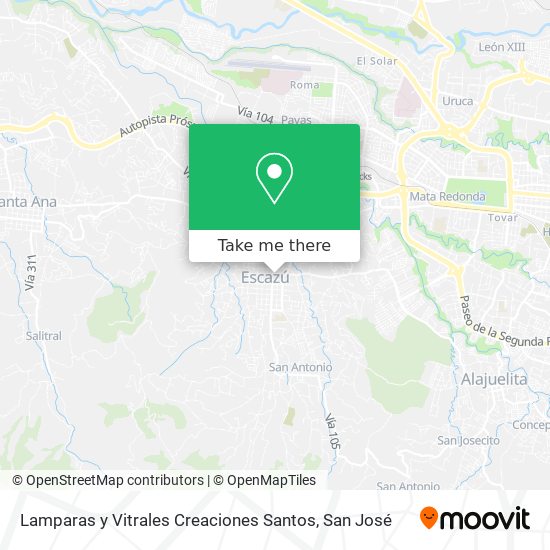 Lamparas y Vitrales Creaciones Santos map