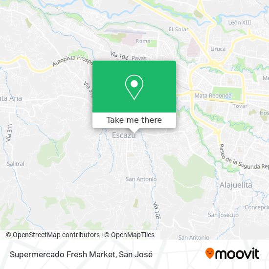 Supermercado Fresh Market map