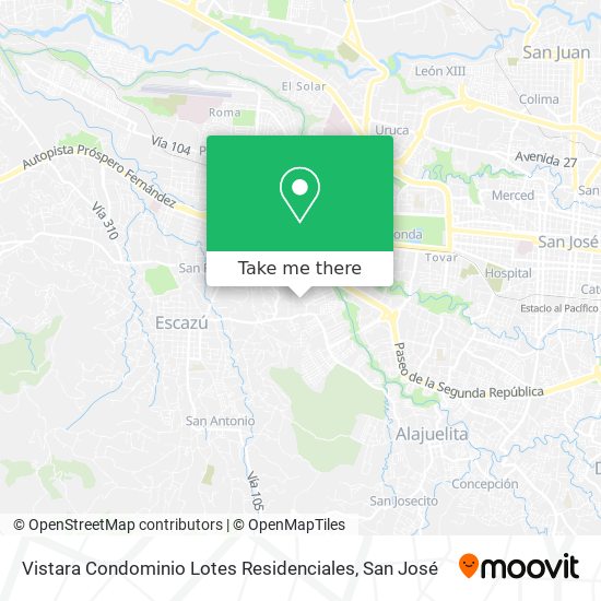 Mapa de Vistara Condominio Lotes Residenciales