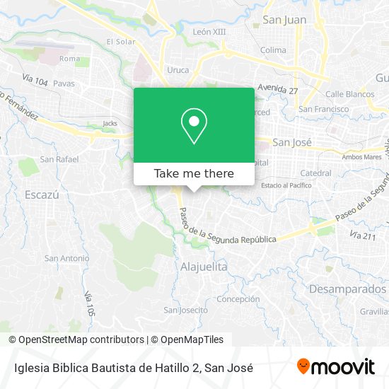 Iglesia Biblica Bautista de Hatillo 2 map