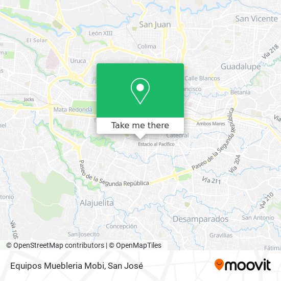 Equipos Muebleria Mobi map