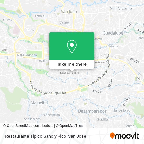 Restaurante Tipico Sano y Rico map