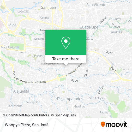 Woopys Pizza map