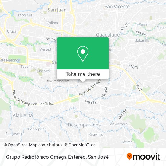 Grupo Radiofónico Omega Estereo map