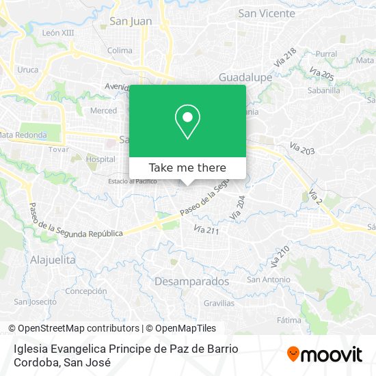 Iglesia Evangelica Principe de Paz de Barrio Cordoba map