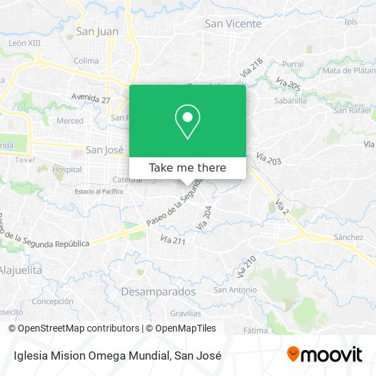 Iglesia Mision Omega Mundial map