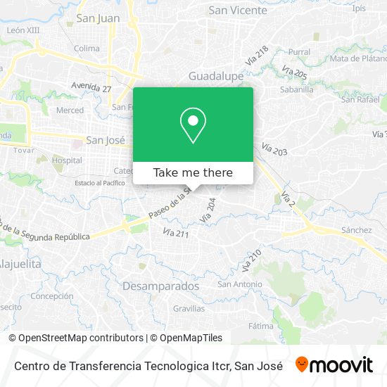 Centro de Transferencia Tecnologica Itcr map