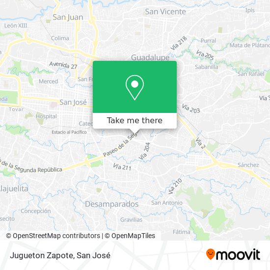 Jugueton Zapote map