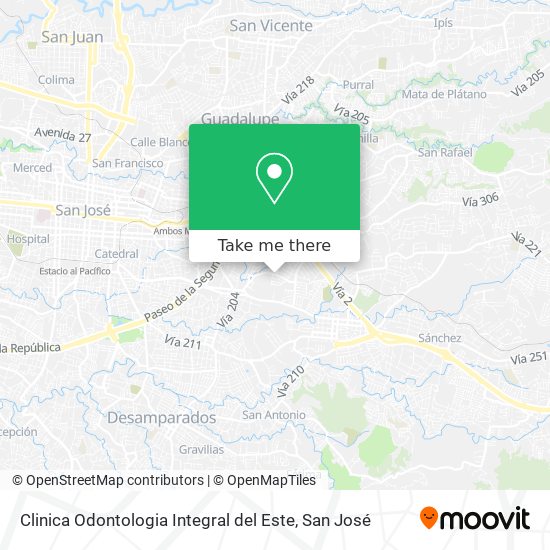 Clinica Odontologia Integral del Este map