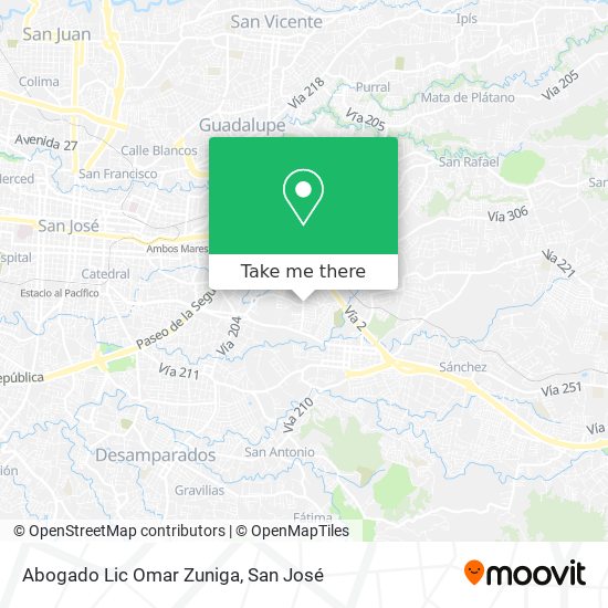 Abogado Lic Omar Zuniga map