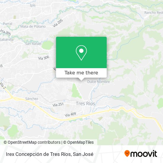 Irex Concepción de Tres Ríos map