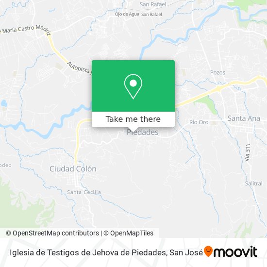 Mapa de Iglesia de Testigos de Jehova de Piedades