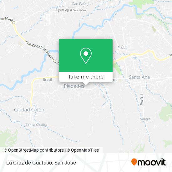 La Cruz de Guatuso map