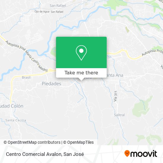 Centro Comercial Avalon map