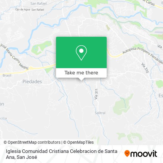 Iglesia Comunidad Cristiana Celebracion de Santa Ana map