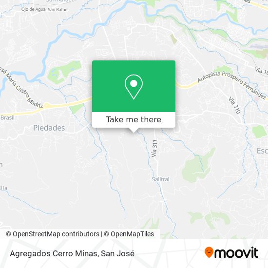 Agregados Cerro Minas map