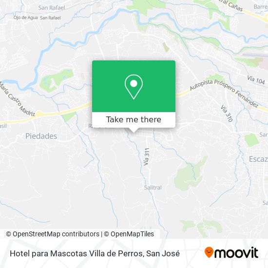 Mapa de Hotel para Mascotas Villa de Perros