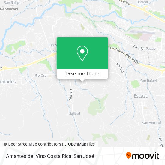 Amantes del Vino Costa Rica map