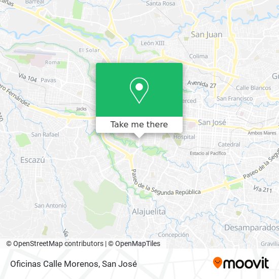 Oficinas Calle Morenos map